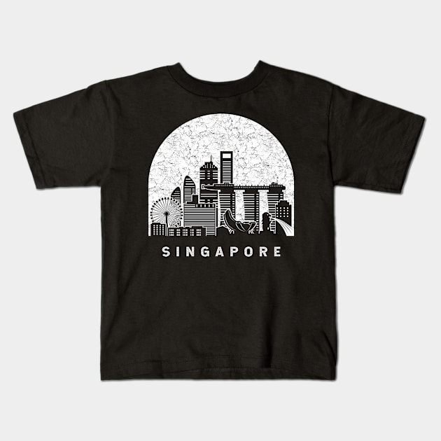 Singapore Skyline Kids T-Shirt by ThyShirtProject - Affiliate